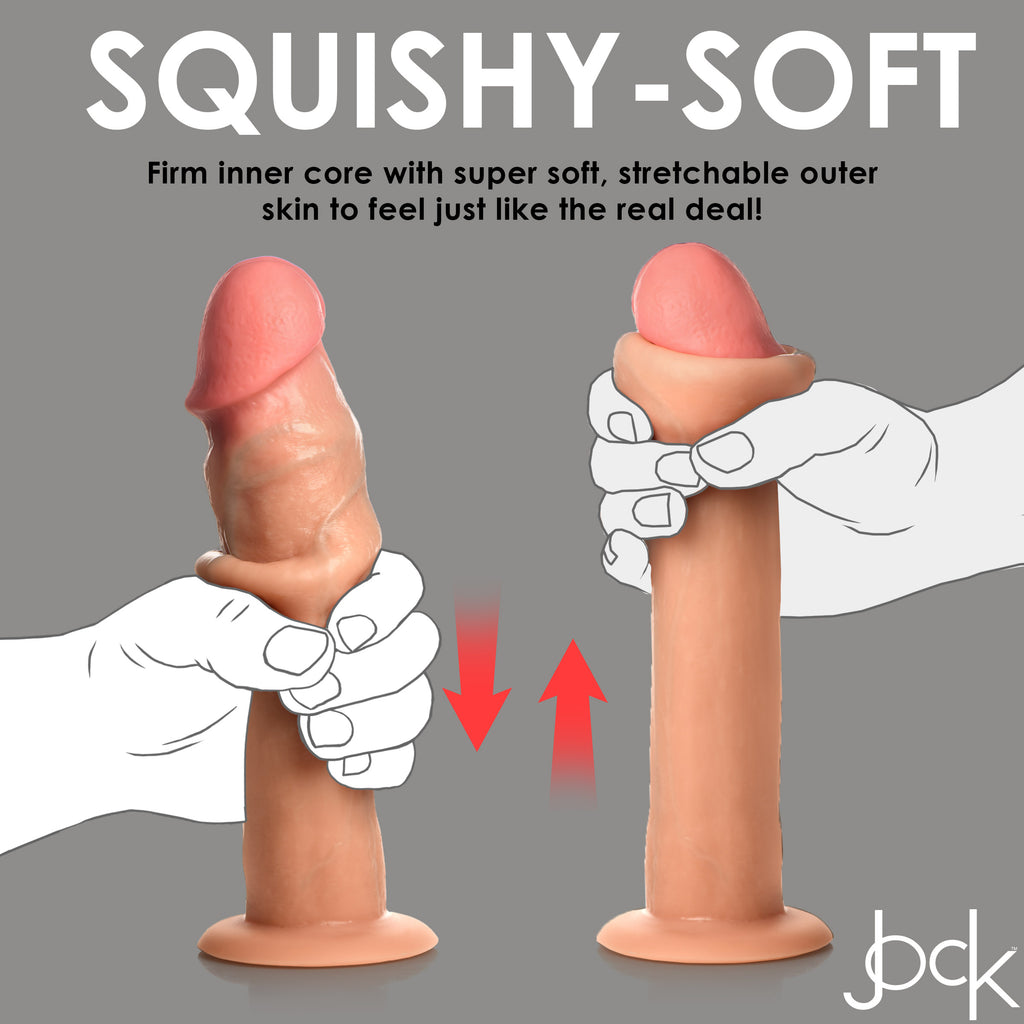 Jock Real Skin Silicone Dildo - 8.5 Inch Flesh