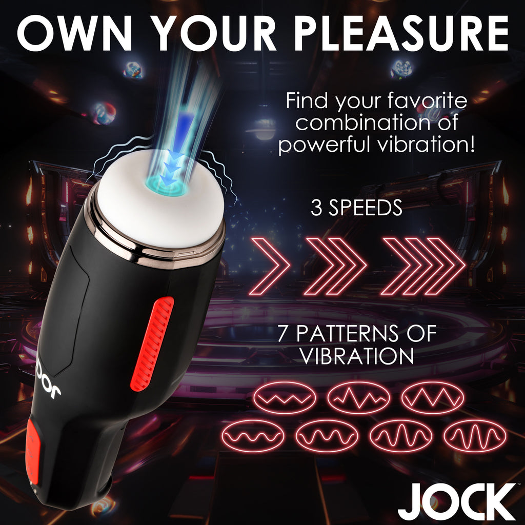 Jock 15X Sucking and Vibrating Masturbator Black