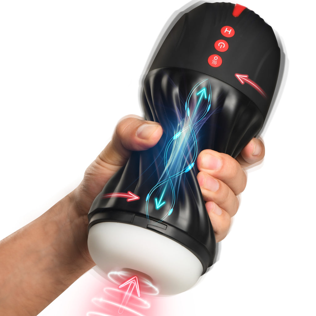 Jock Sucking and Vibrating Masturbator Black