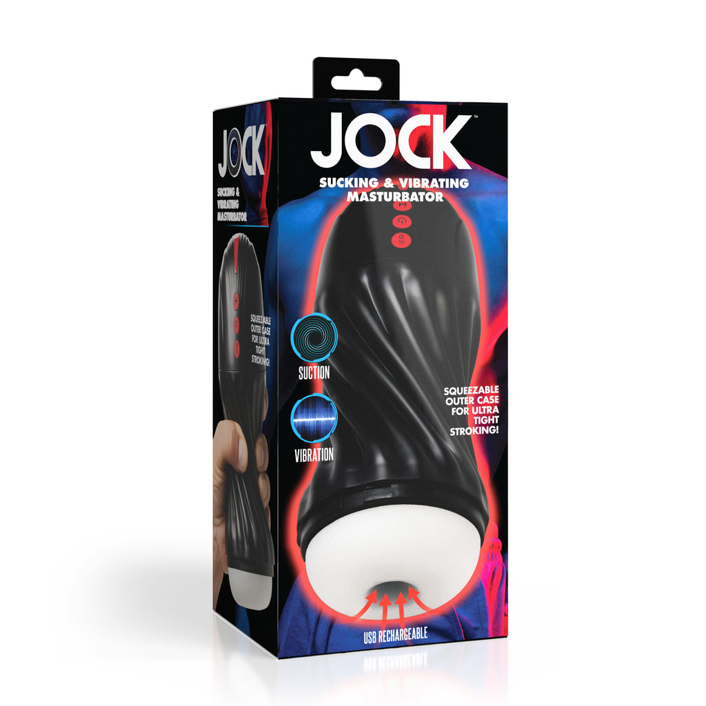 Jock Sucking and Vibrating Masturbator Black