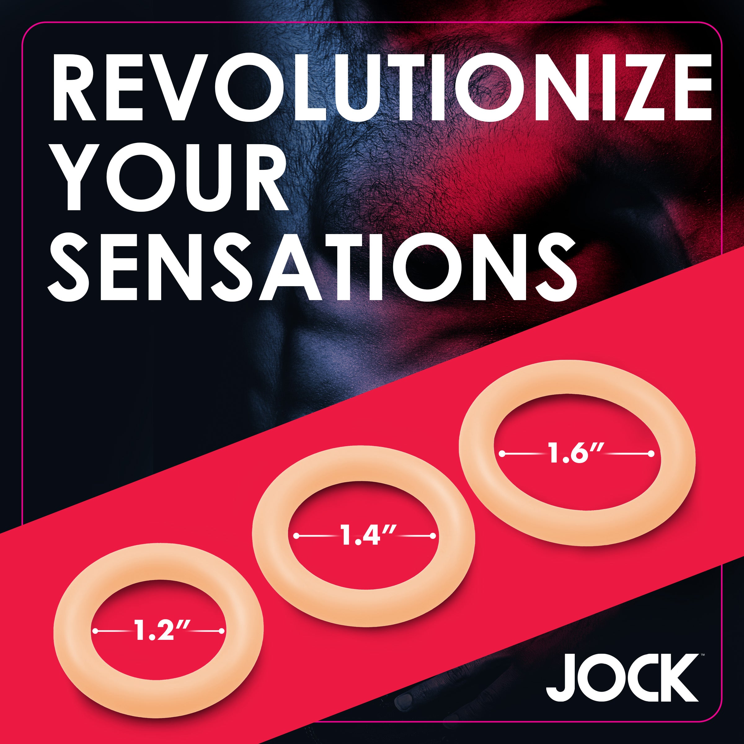 Jock Discreet Silicone Cock Ring Set - Light Flesh