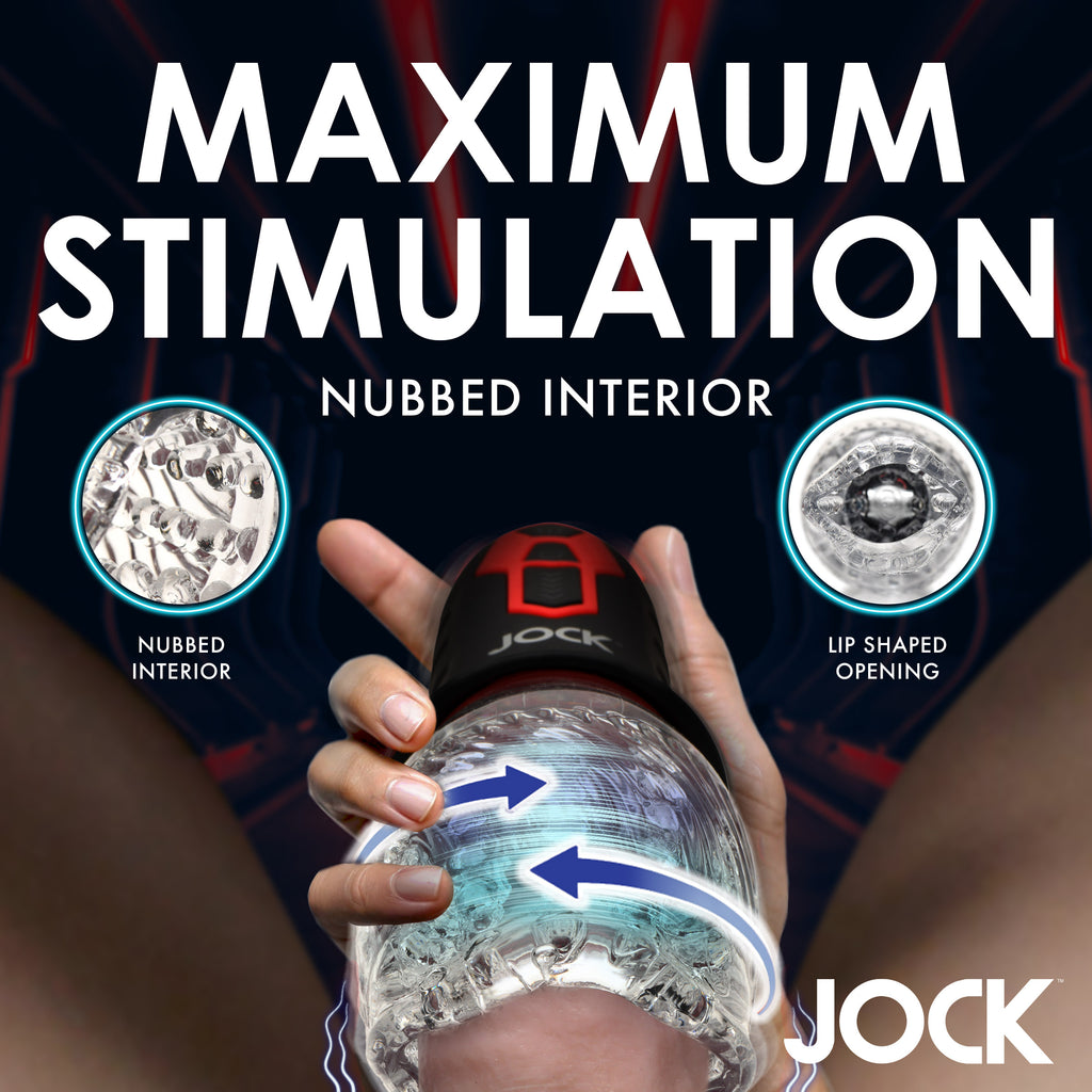 Jock Spinning and Vibrating Masturbator Black