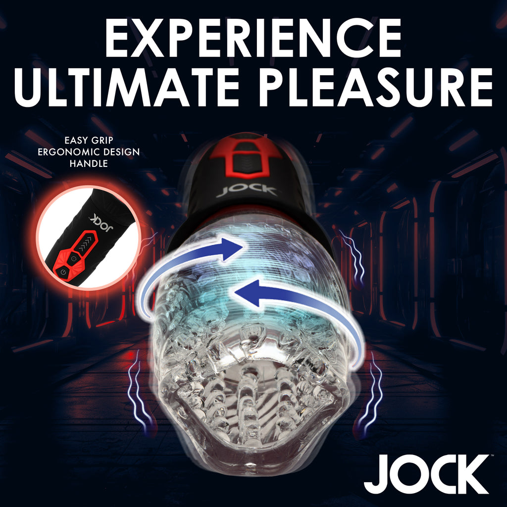 Jock Spinning and Vibrating Masturbator Black