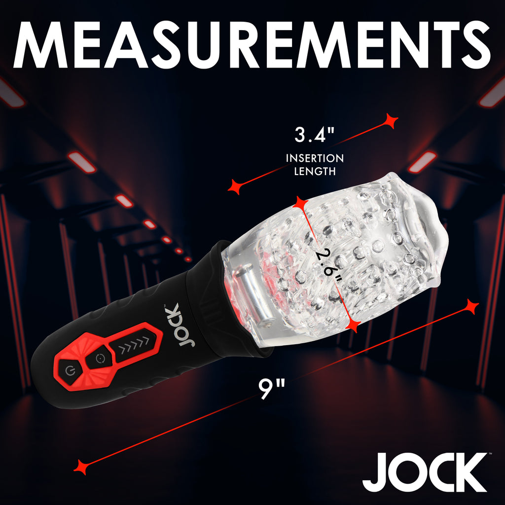 Jock Spinning and Vibrating Masturbator Black