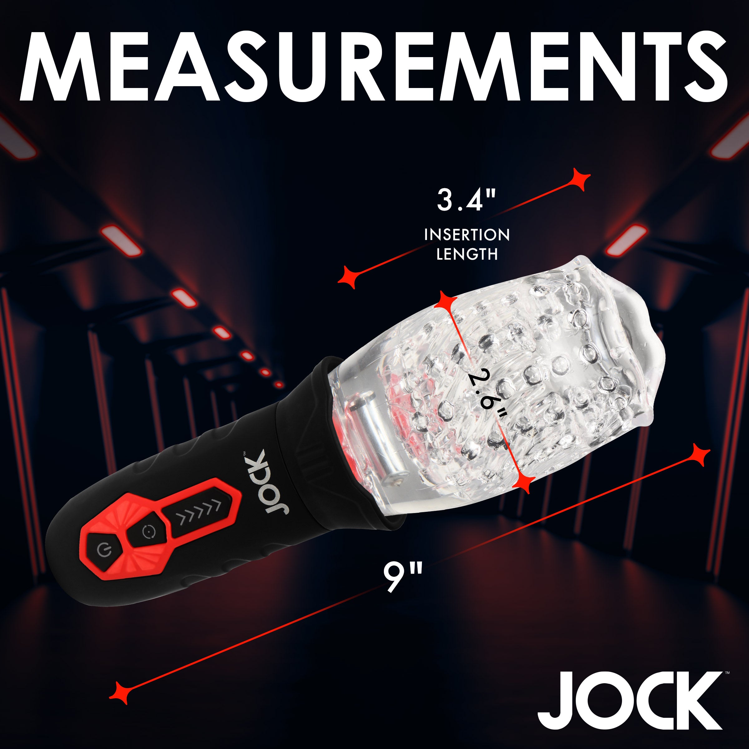 Jock Spinning and Vibrating Masturbator Black