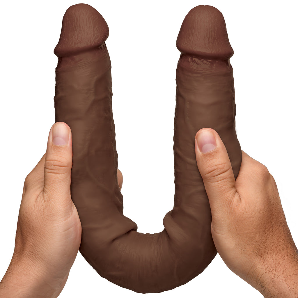 Jock 17.75 Inch Double Dildo - Dark Brown