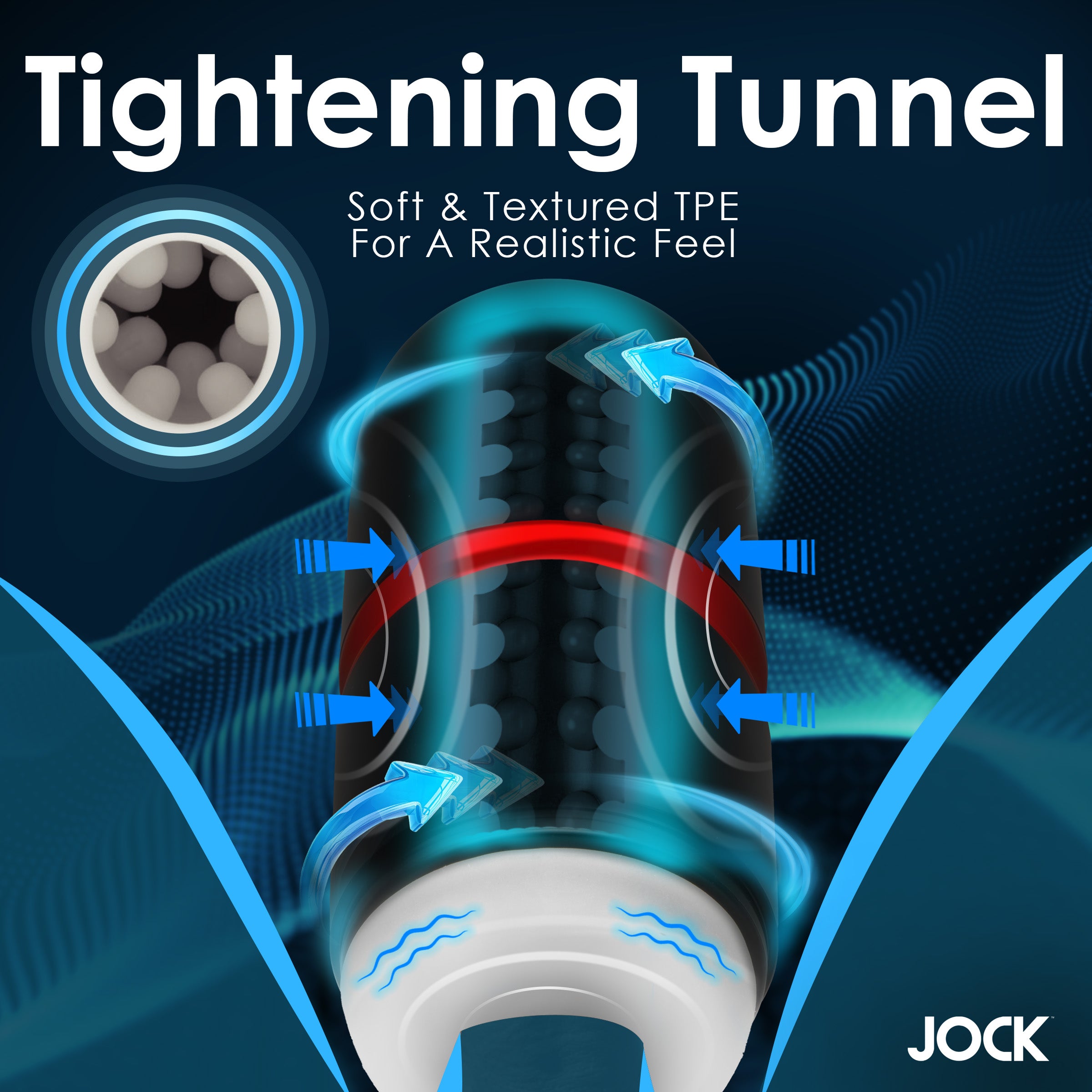 Jock JOCK Tightening & Vibrating Masturbator Black