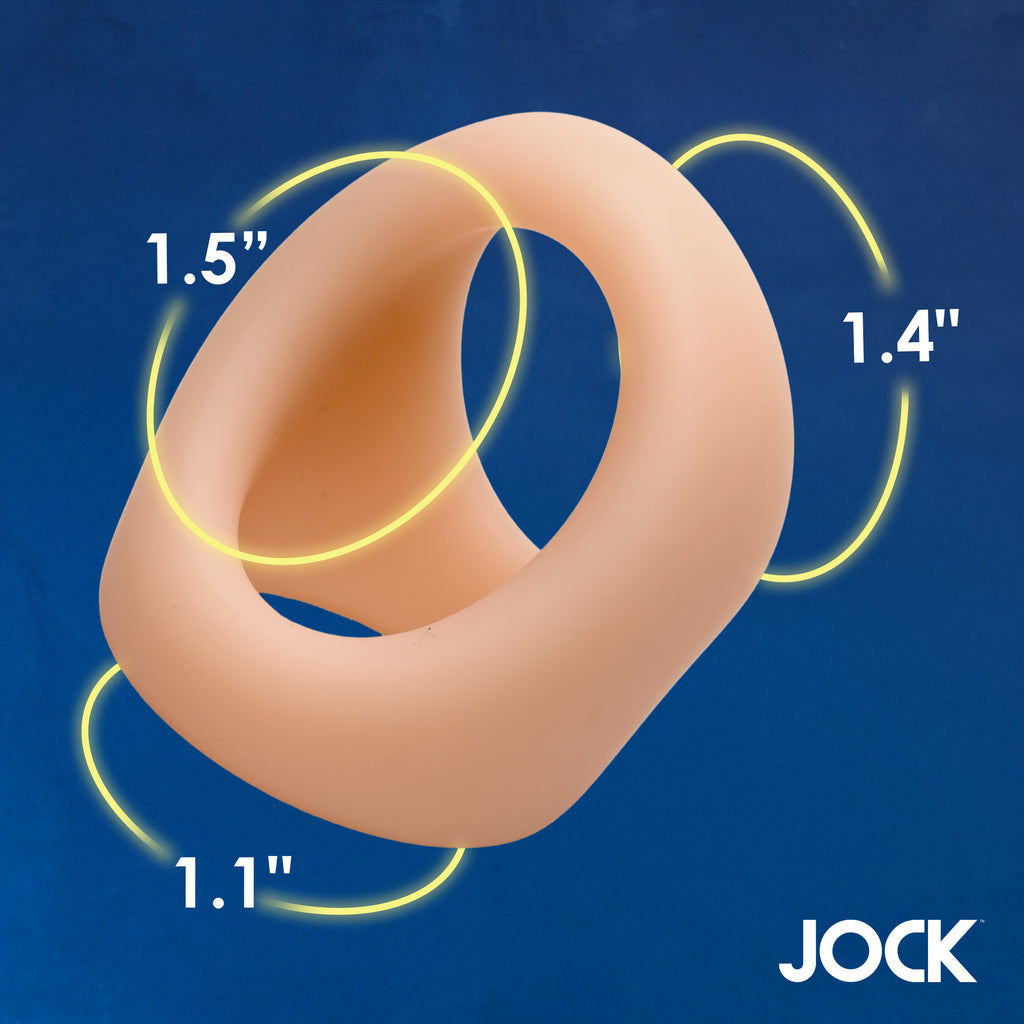 Jock JOCK Silicone Cock & Ball Ring - Light Flesh