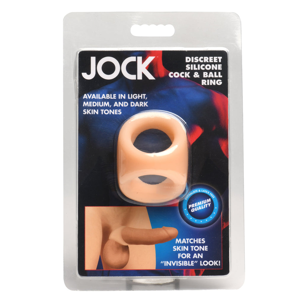 Jock JOCK Silicone Cock & Ball Ring - Light Flesh