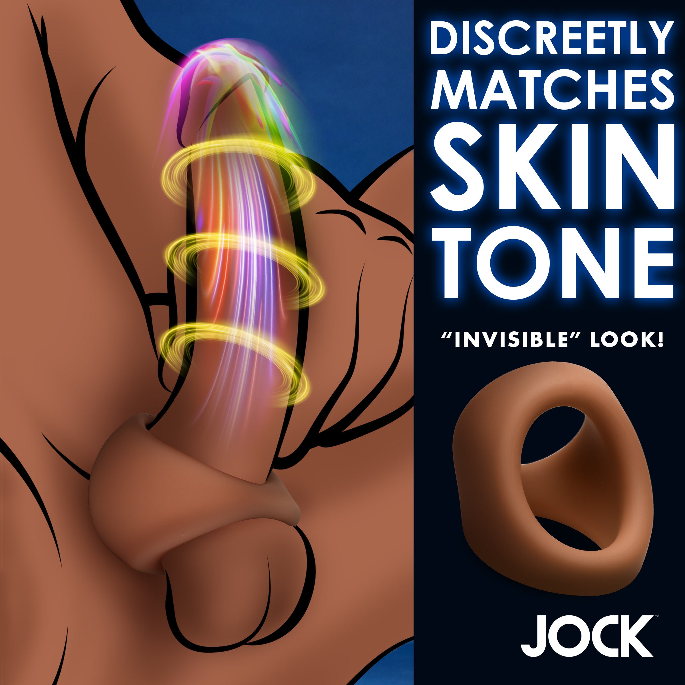 Jock JOCK Silicone Cock & Ball Ring - Medium Tan