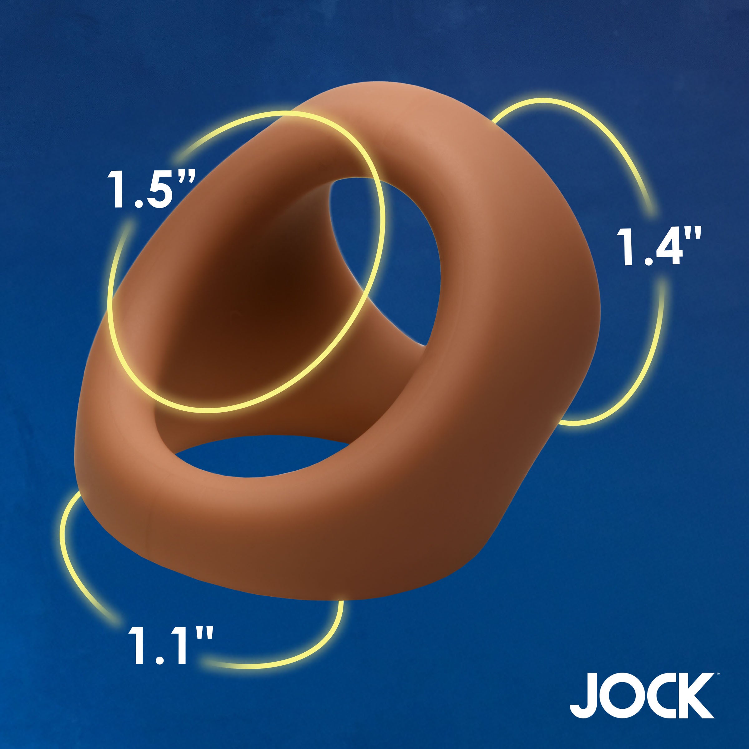 Jock JOCK Silicone Cock & Ball Ring - Medium Tan
