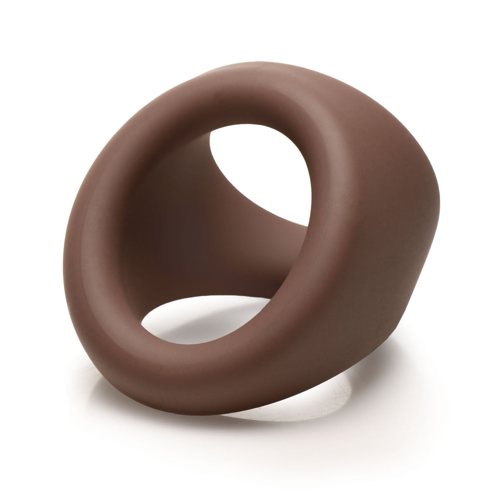 Jock JOCK Silicone Cock & Ball Ring - Dark Brown