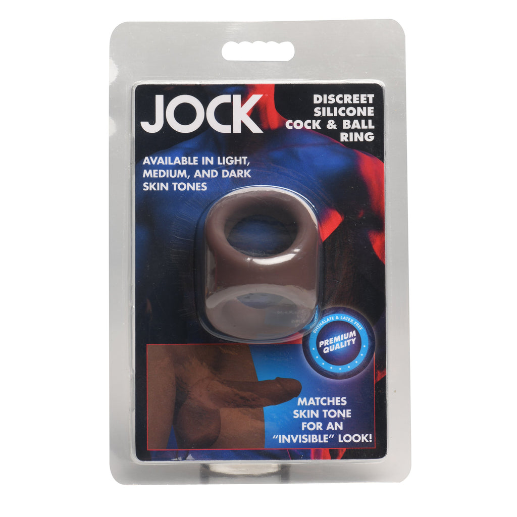 Jock JOCK Silicone Cock & Ball Ring - Dark Brown