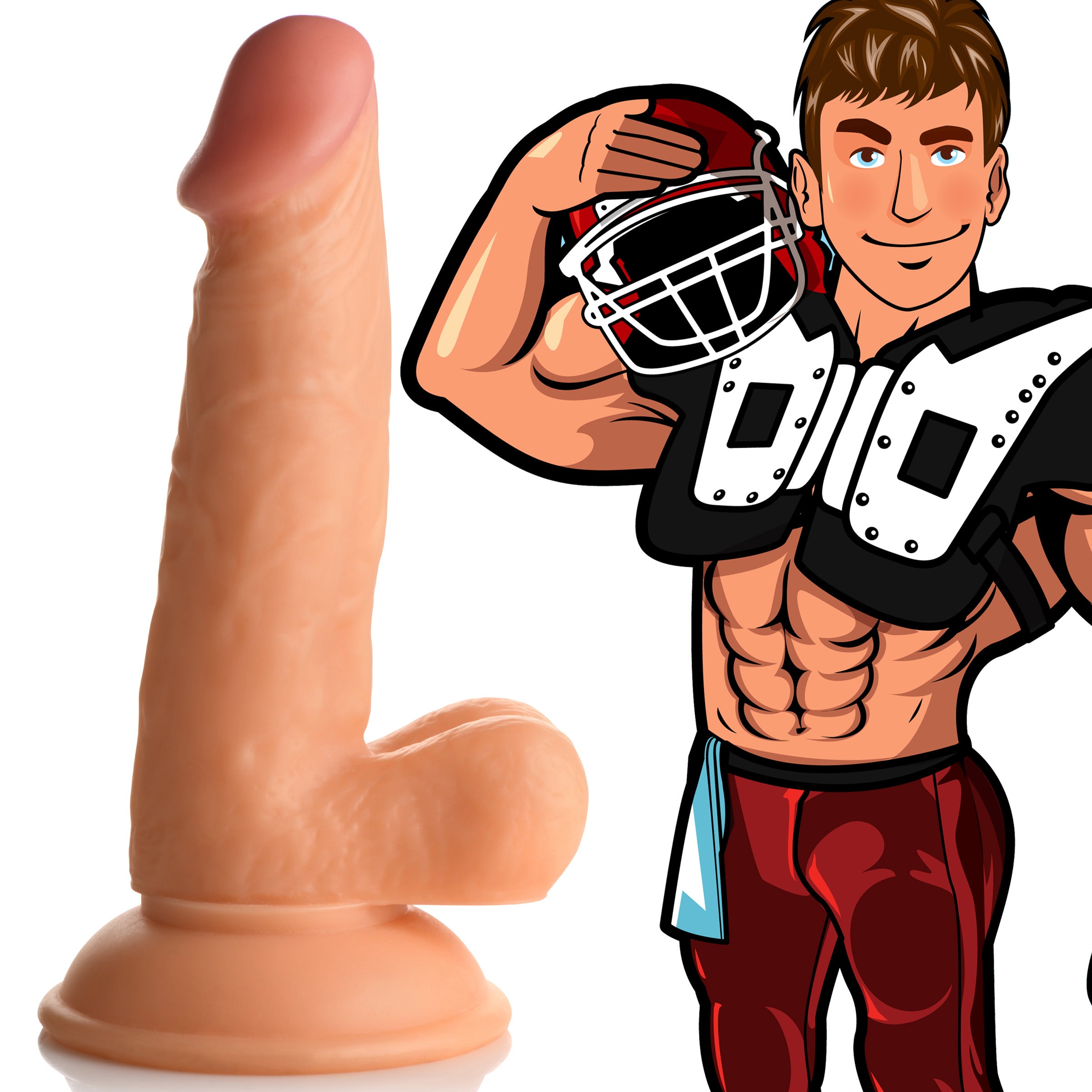 Jock Football Frank 6.75 Inch Dildo Flesh