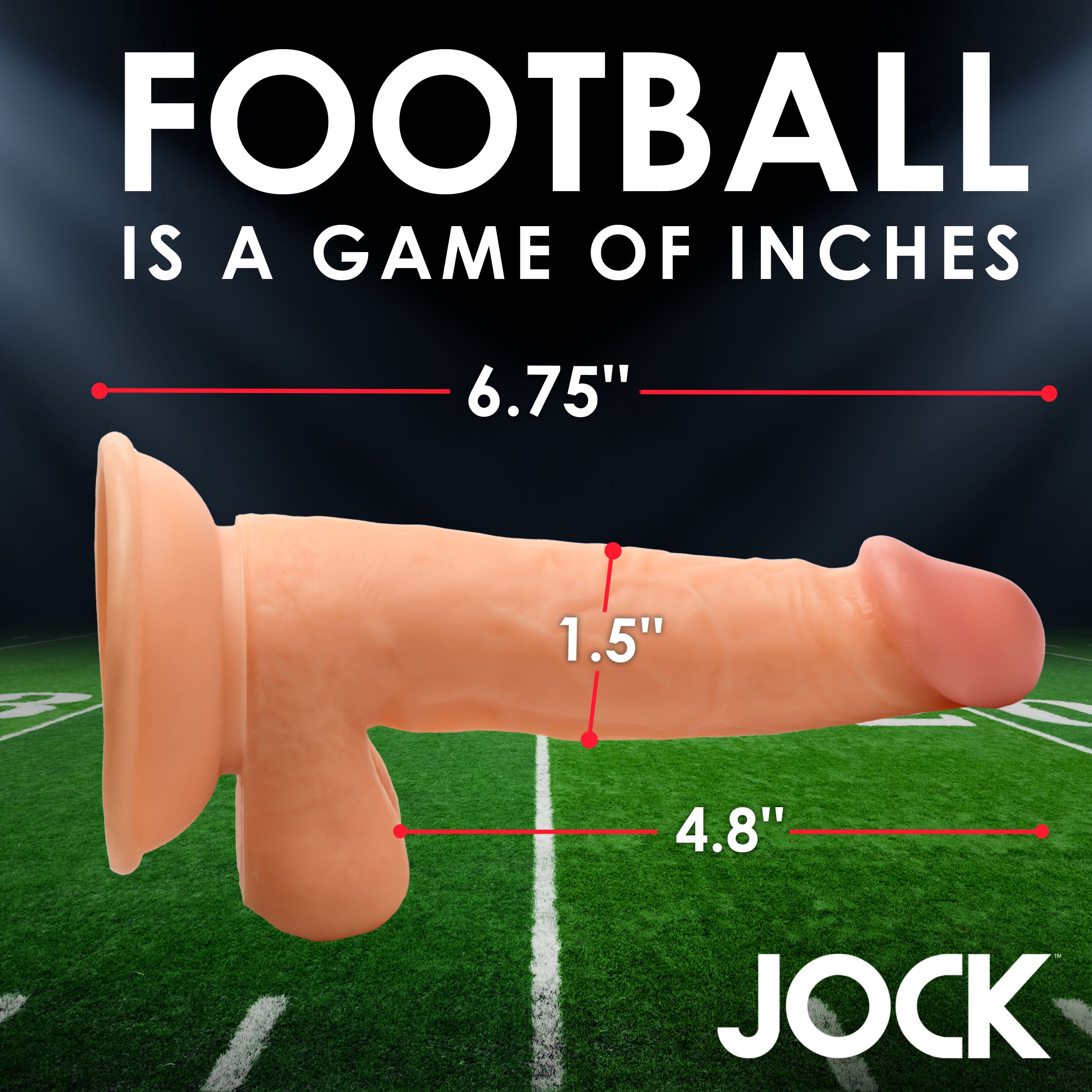 Jock Football Frank 6.75 Inch Dildo Flesh