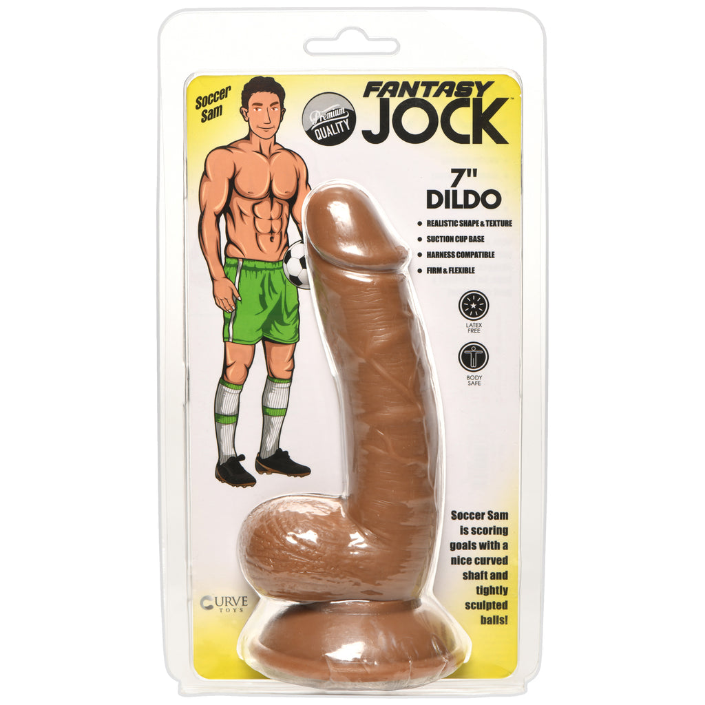 Jock Soccer Sam 7 Inch Dildo Tan