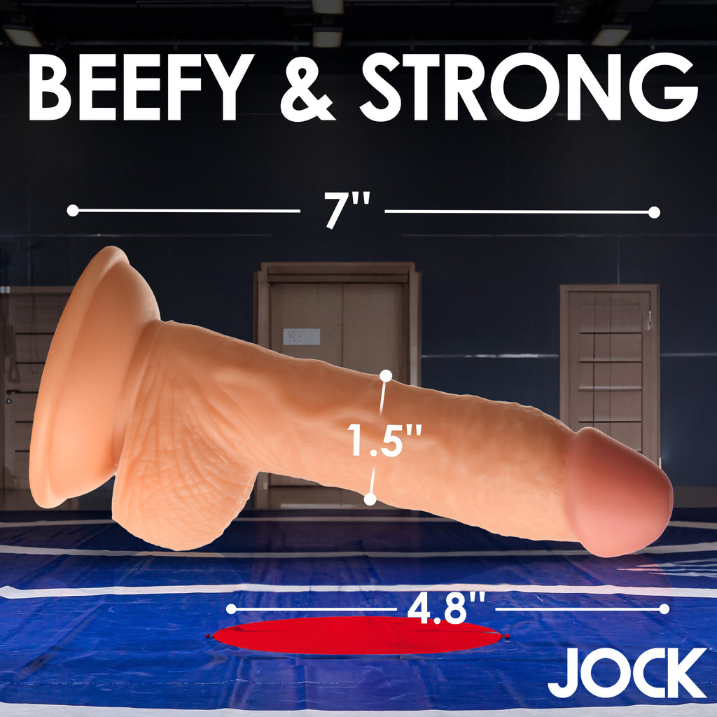Jock Wrestling Wayne 7 Inch Dildo Flesh