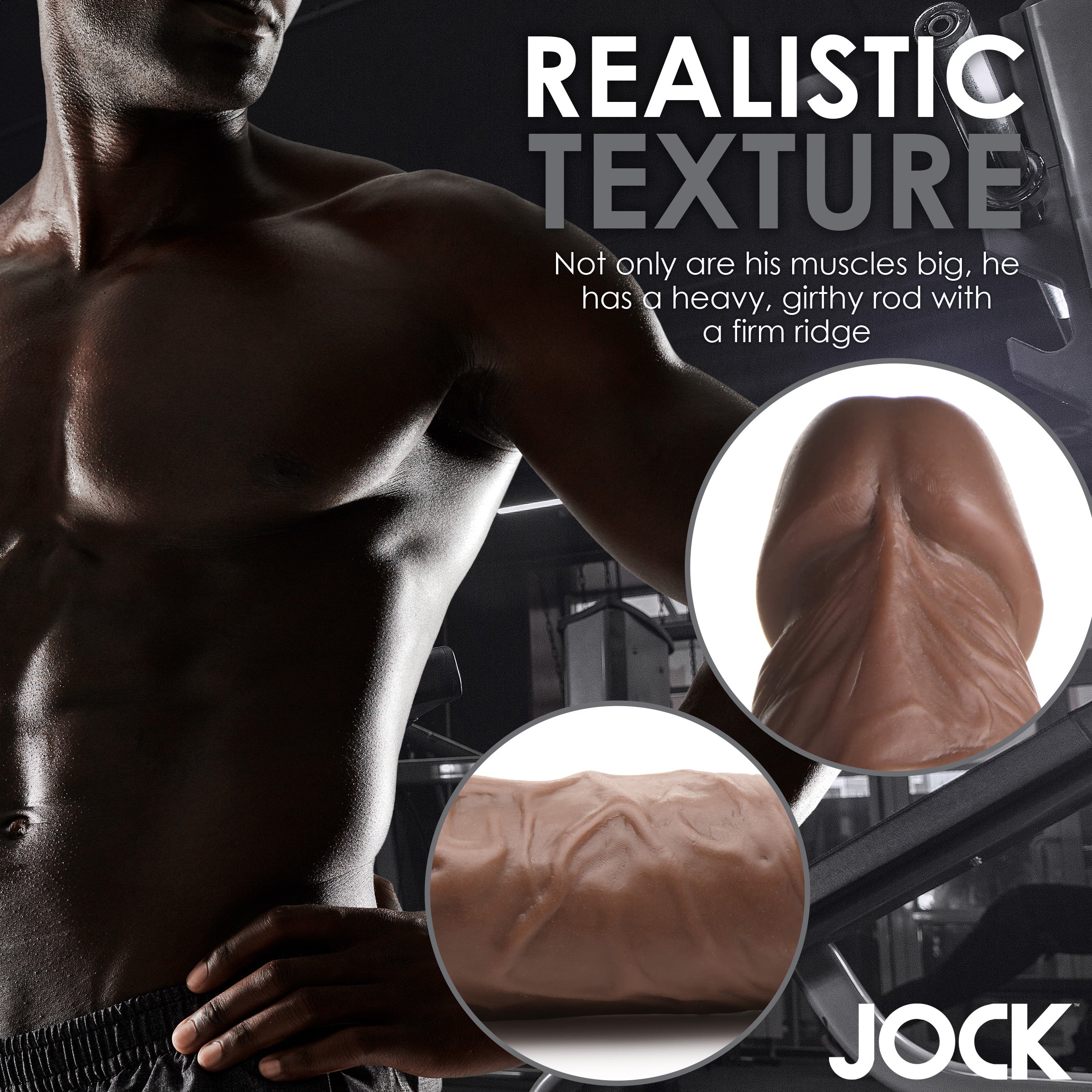 Jock Weightlifting Wesley 7 Inch Dildo Brown