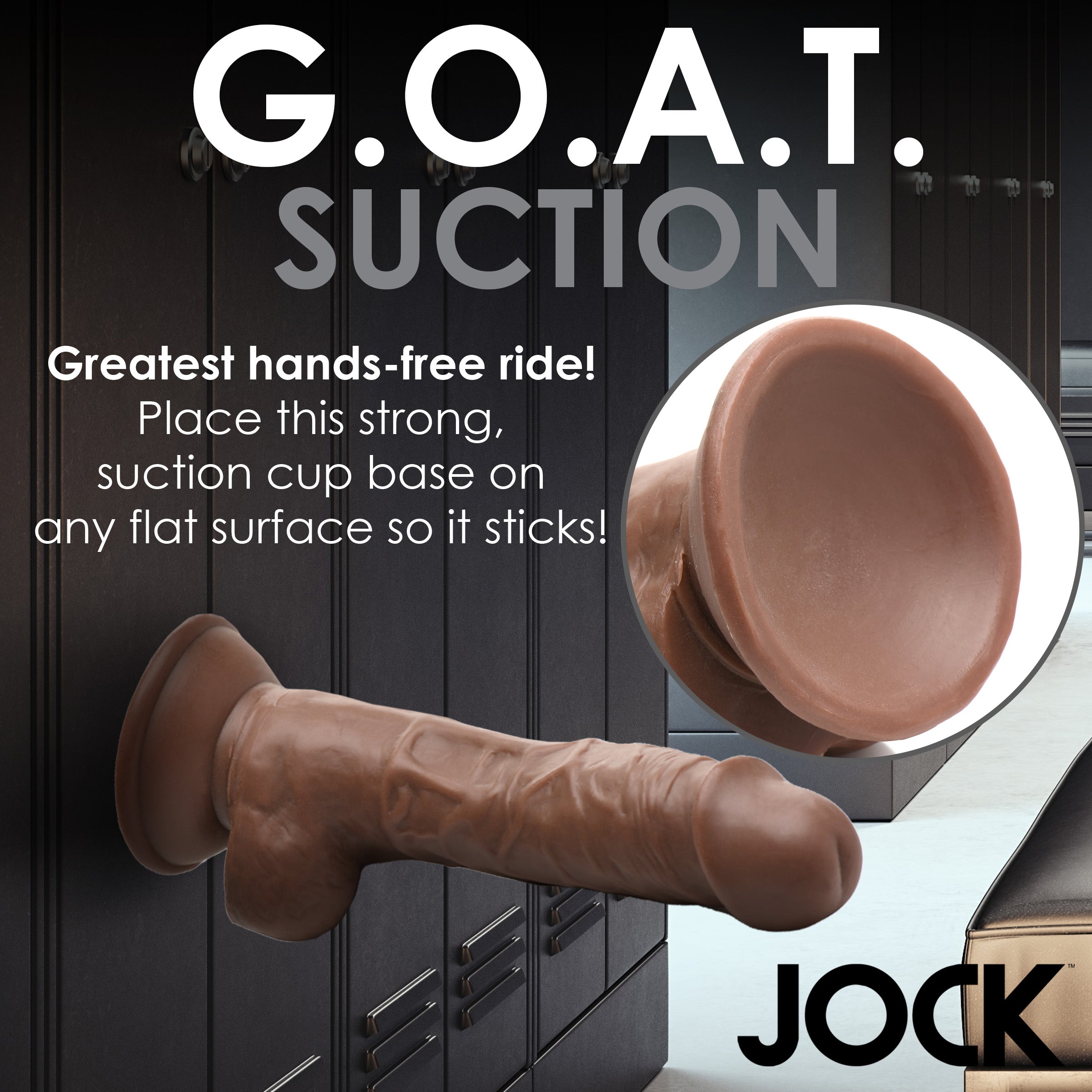 Jock Weightlifting Wesley 7 Inch Dildo Brown