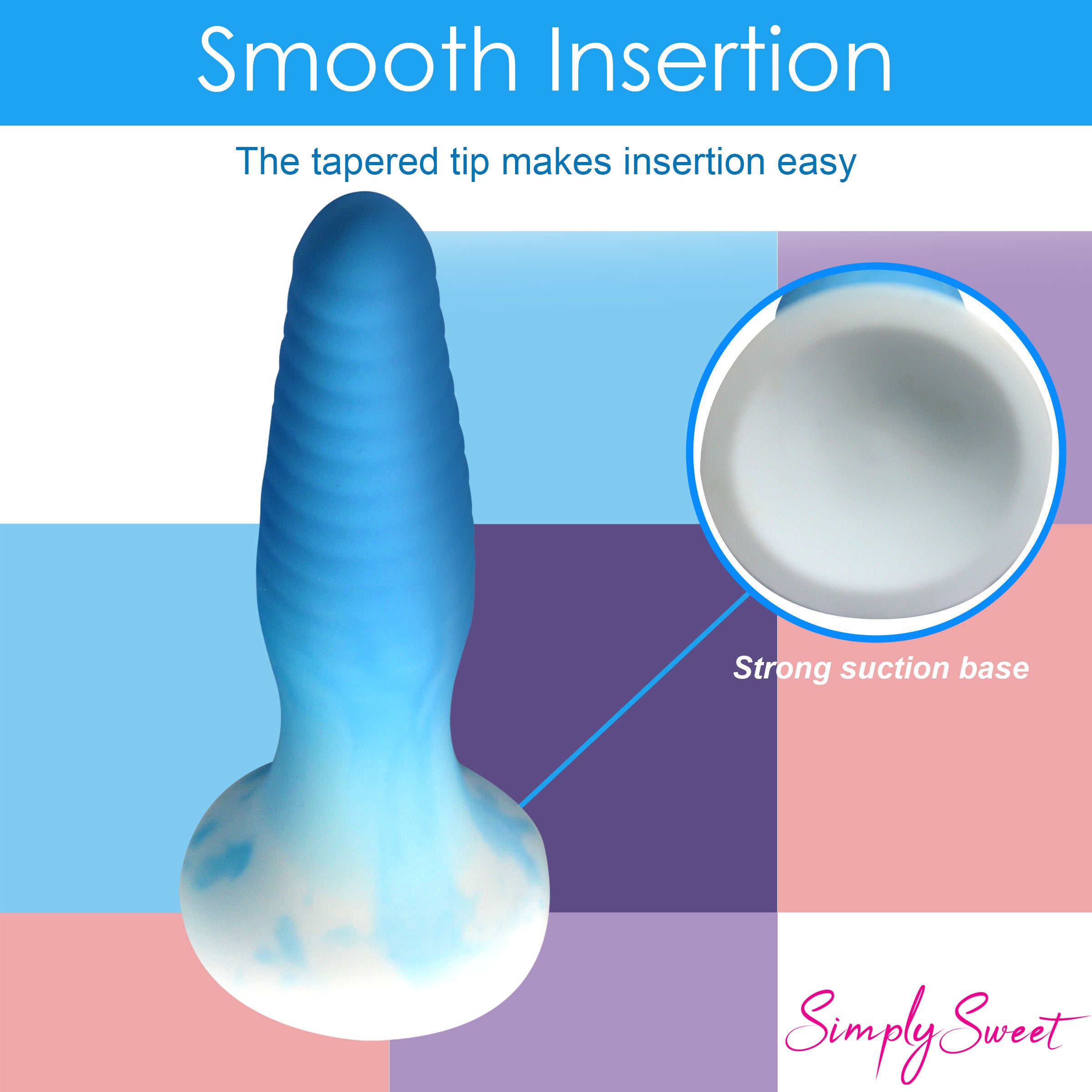 Simply Sweet 3 Piece Silicone Butt Plug Set - Blue Blue