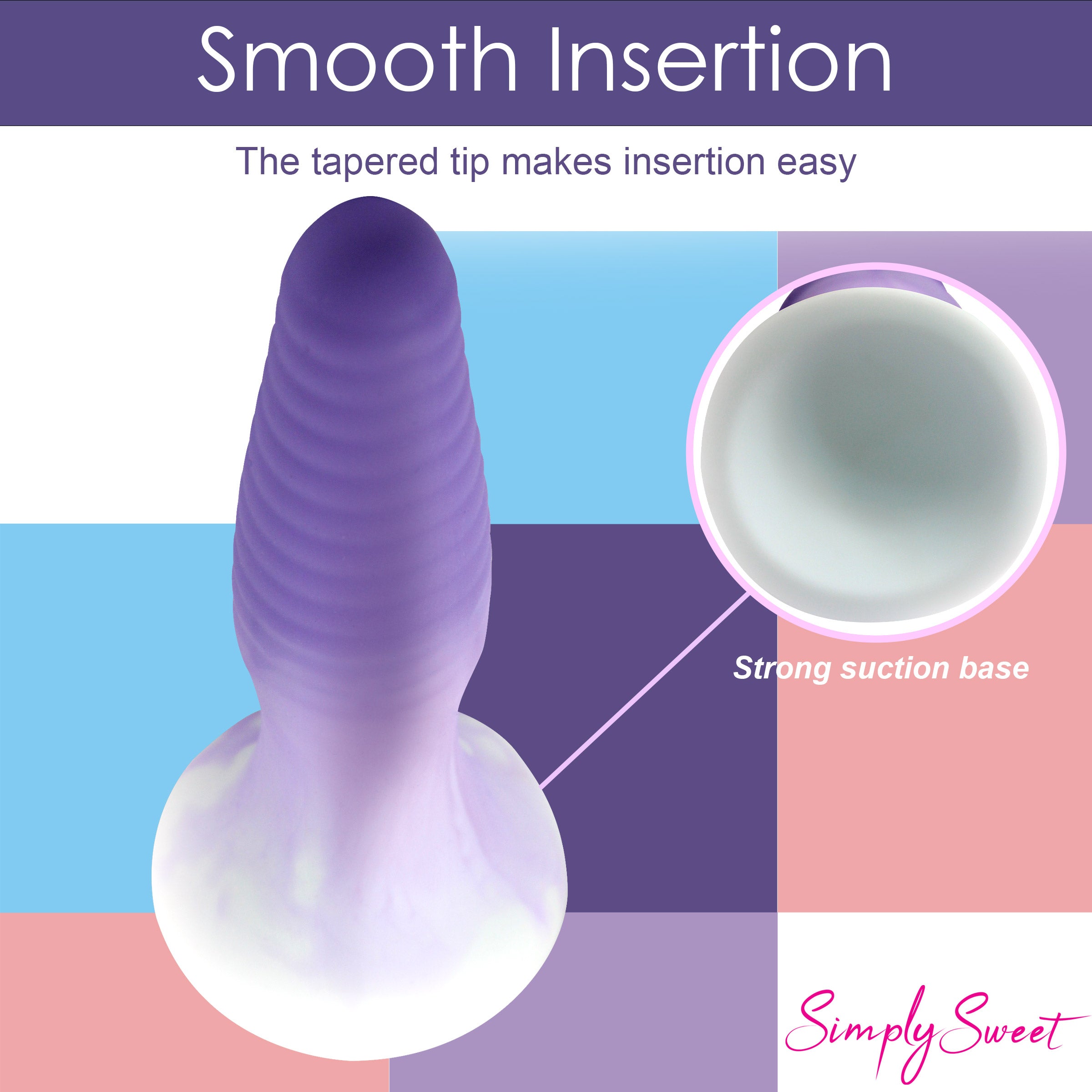 Simply Sweet 3 Piece Silicone Butt Plug Set - Purple Purple