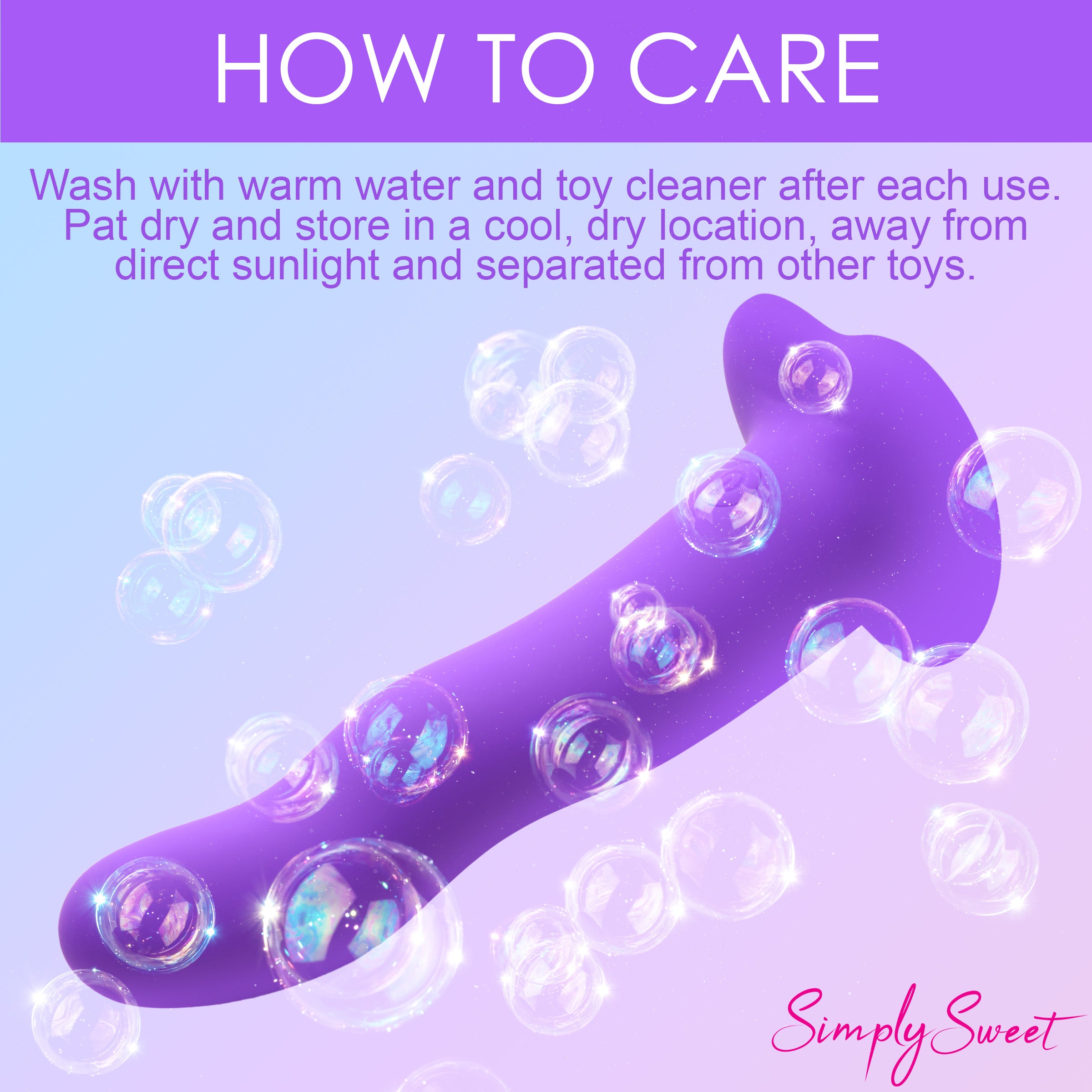 Simply Sweet 21X Vibrating Wavy Silicone Dildo Purple