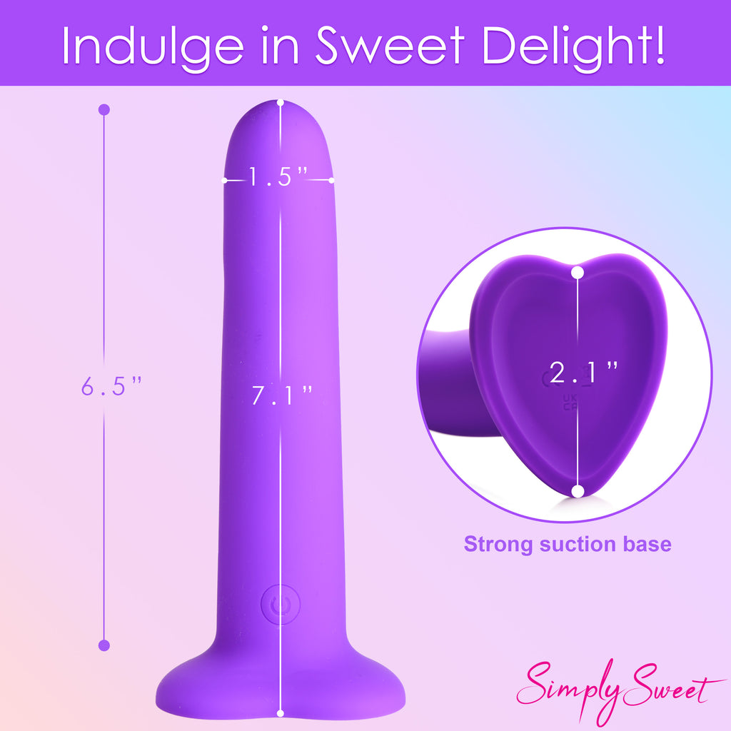 Simply Sweet 21X Vibrating Wavy Silicone Dildo Purple