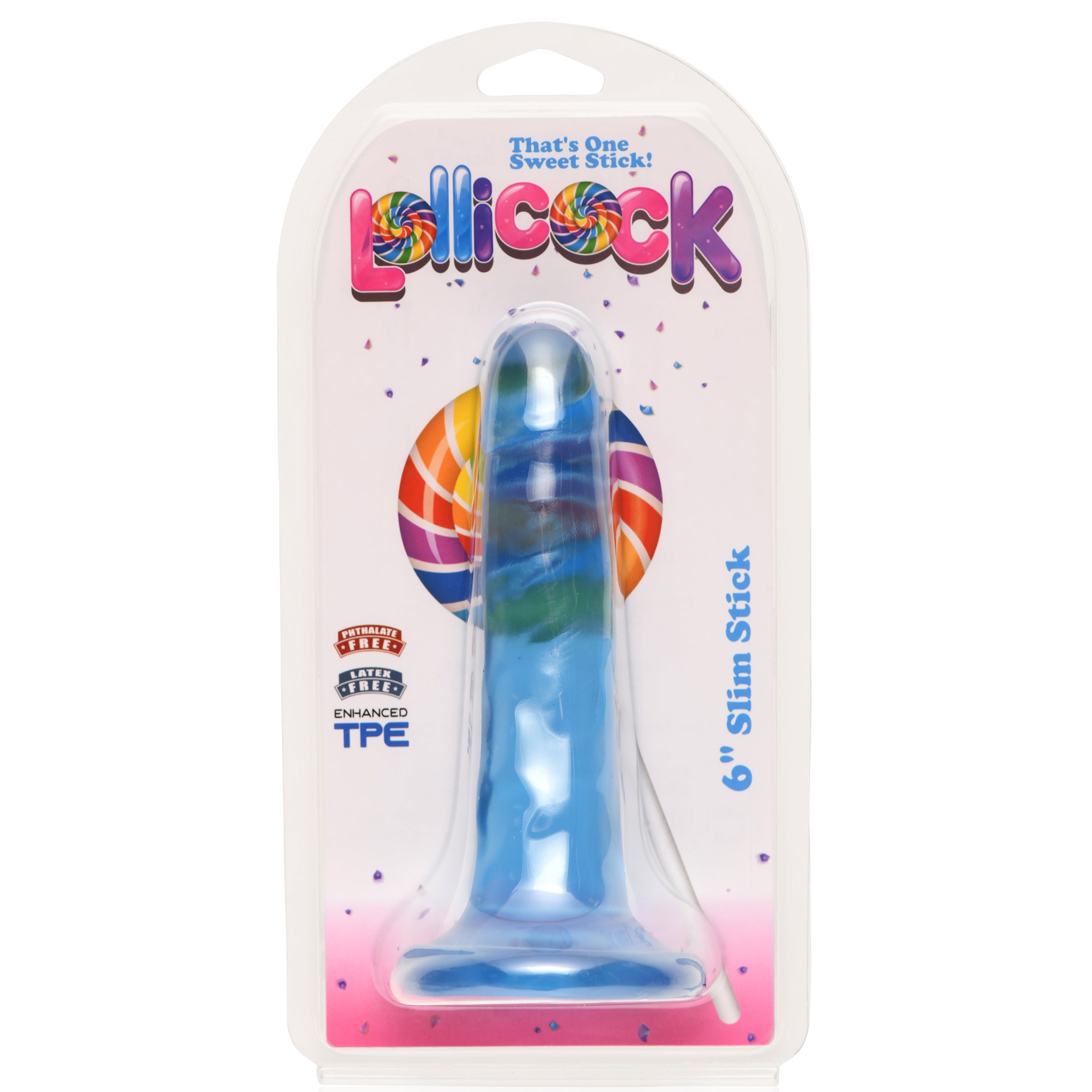 Lollicock 6 Inch Slim Stick Berry Ice Dildo Blue