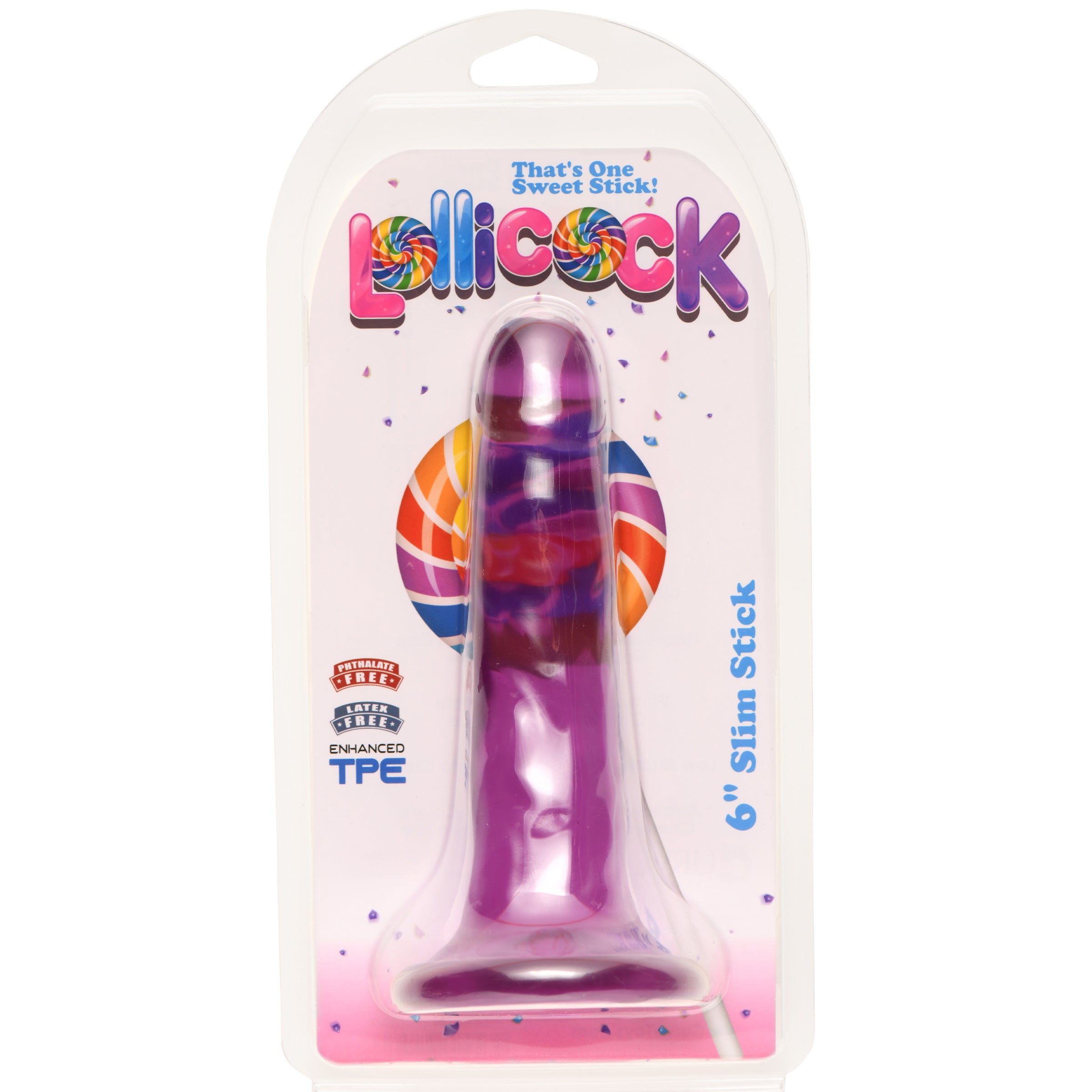 Lollicock 6 Inch Slim Stick Grape Ice Purple