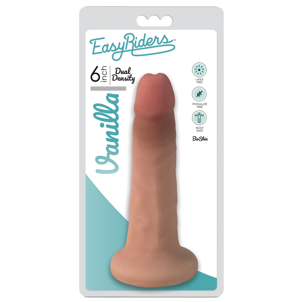 Easy Riders Easy Riders 6 Inch Dual Density Dildo - Flesh Flesh