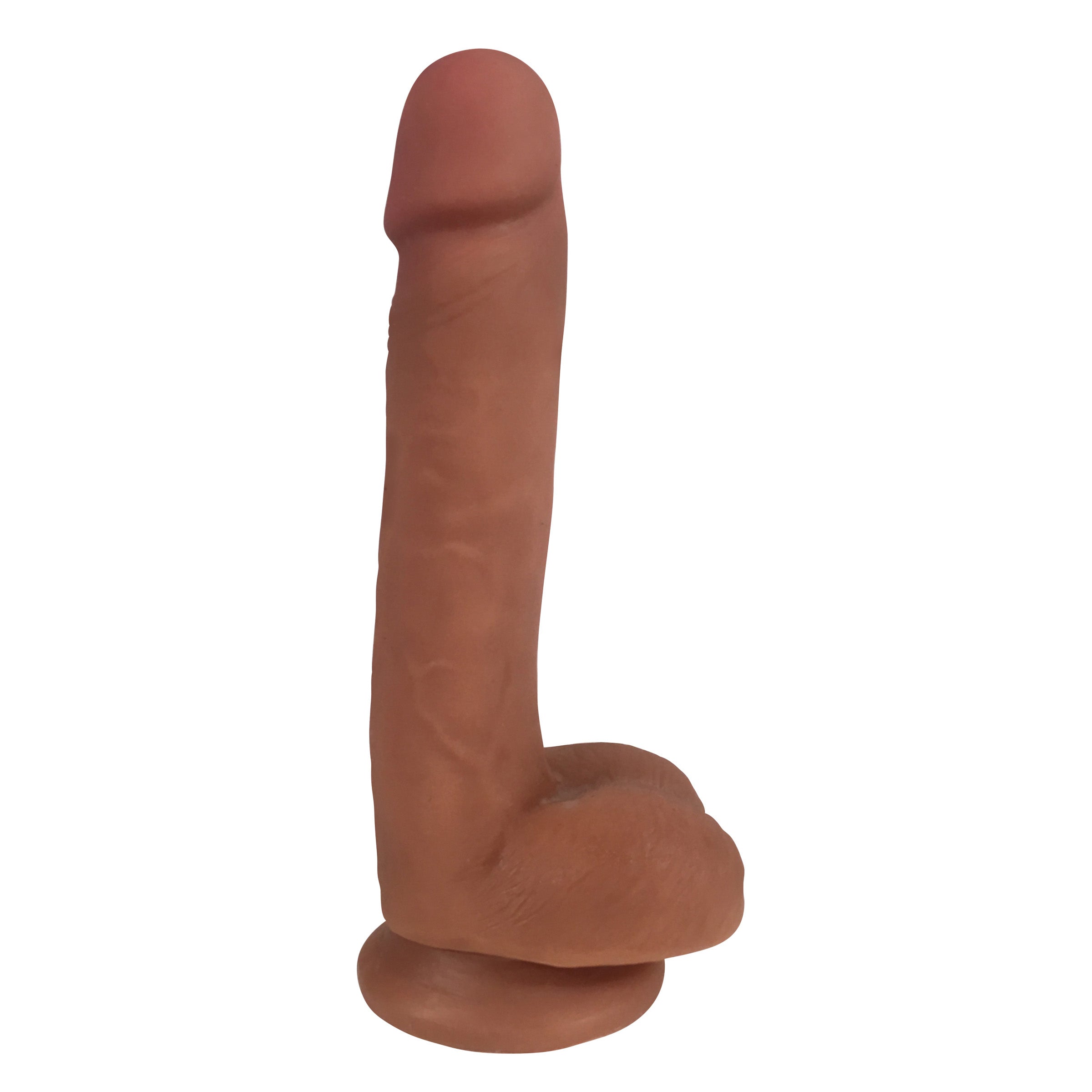Easy Riders Easy Riders 7 Inch Dual Density Dildo With Balls - Tan Tan