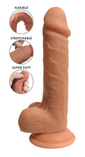 Easy Riders Easy Riders Dual Density Silicone Dildo - 7 Inch Flesh