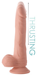 Easy Riders Thrusting and Vibrating 8 Inch Dildo - Light Flesh
