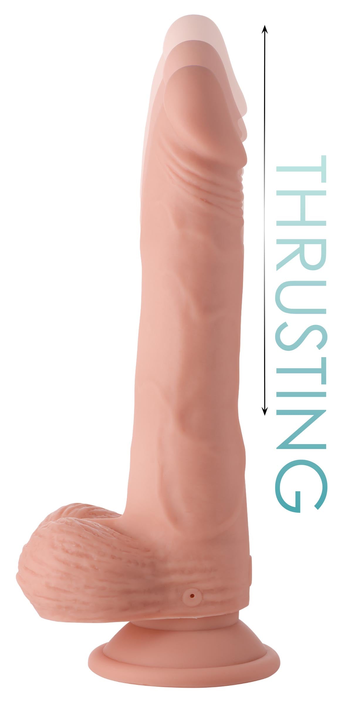 Easy Riders Thrusting and Vibrating 8 Inch Dildo - Light Flesh