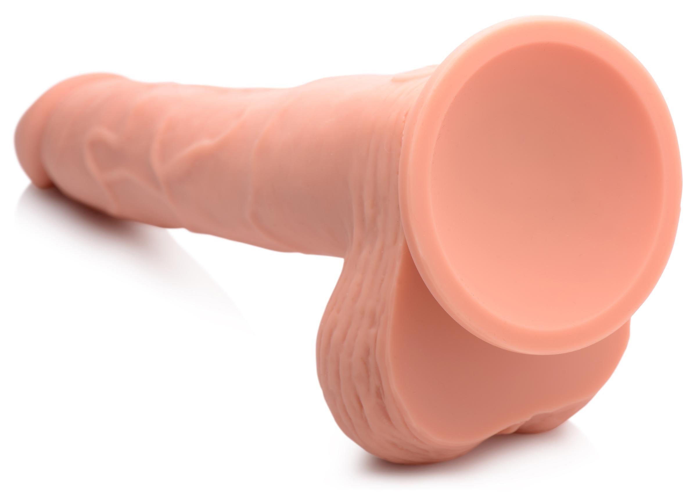 Easy Riders Thrusting and Vibrating 8 Inch Dildo - Light Flesh