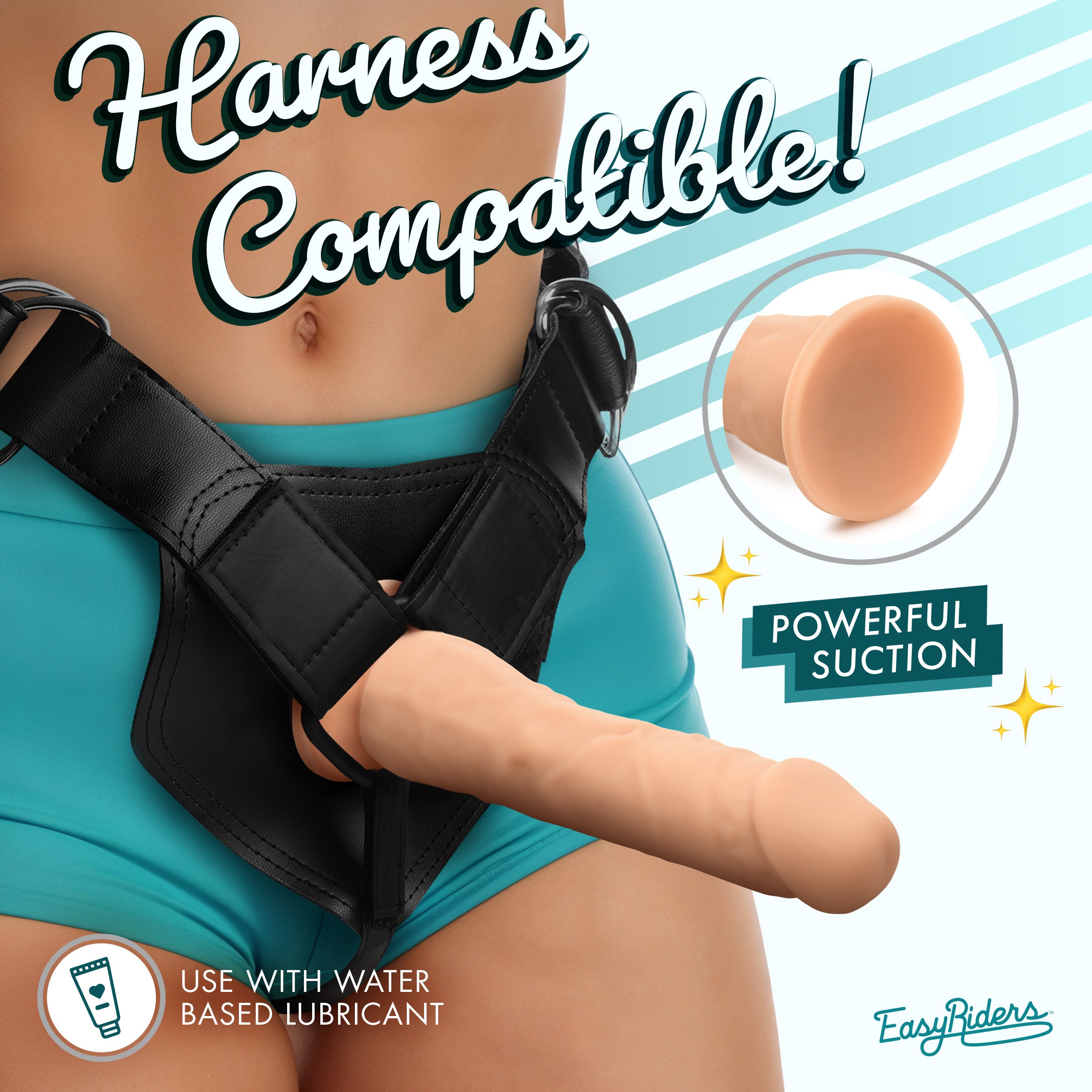 Easy Riders Easy Riders 7 Inch Silicone Dildo - Light Flesh