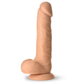 Easy Riders Easy Riders 7 Inch Silicone Dildo with Balls - Light Flesh