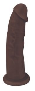 Fleshstixxx Silexpan Dark Hypoallergenic Silicone Dildo - 7 Inch Brown