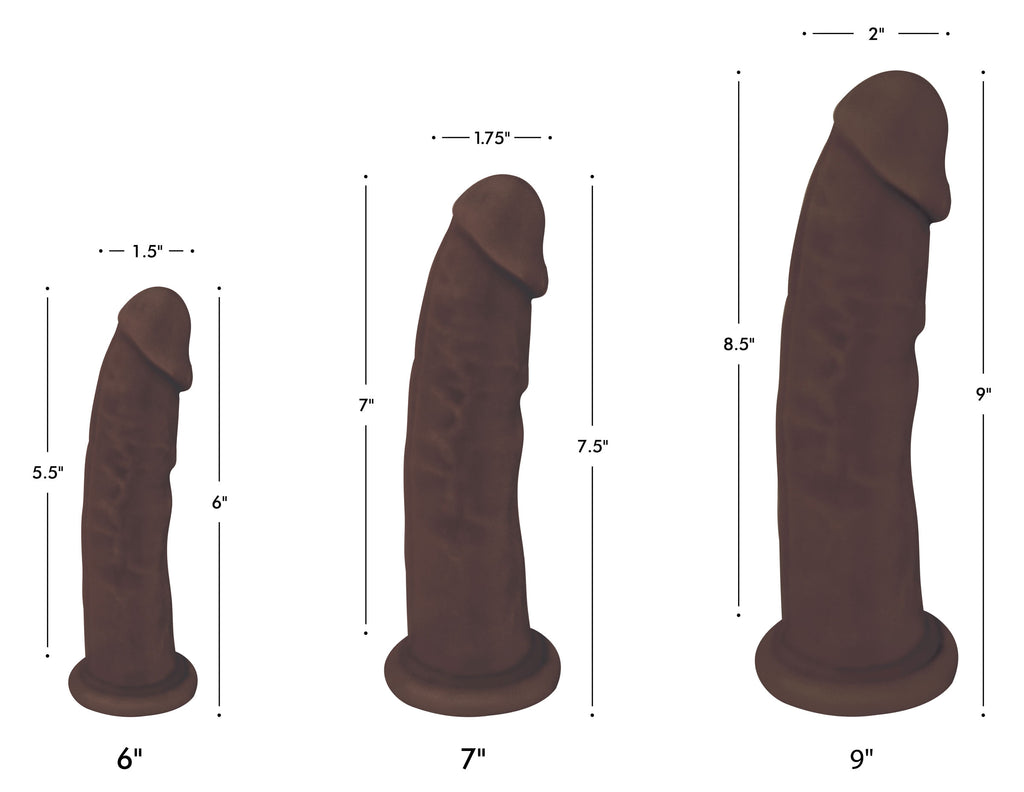 Fleshstixxx Silexpan Dark Hypoallergenic Silicone Dildo - 9 Inch Brown