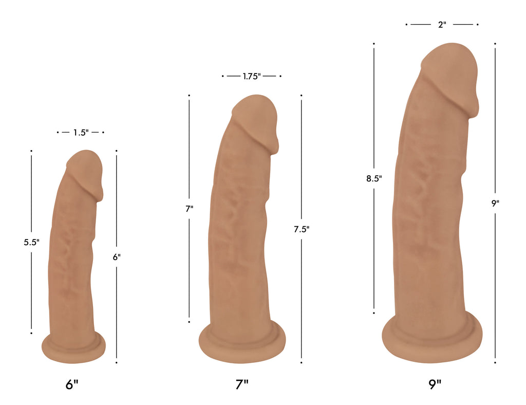 Fleshstixxx Silexpan Medium Hypoallergenic Silicone Dildo - 9 Inch Tan