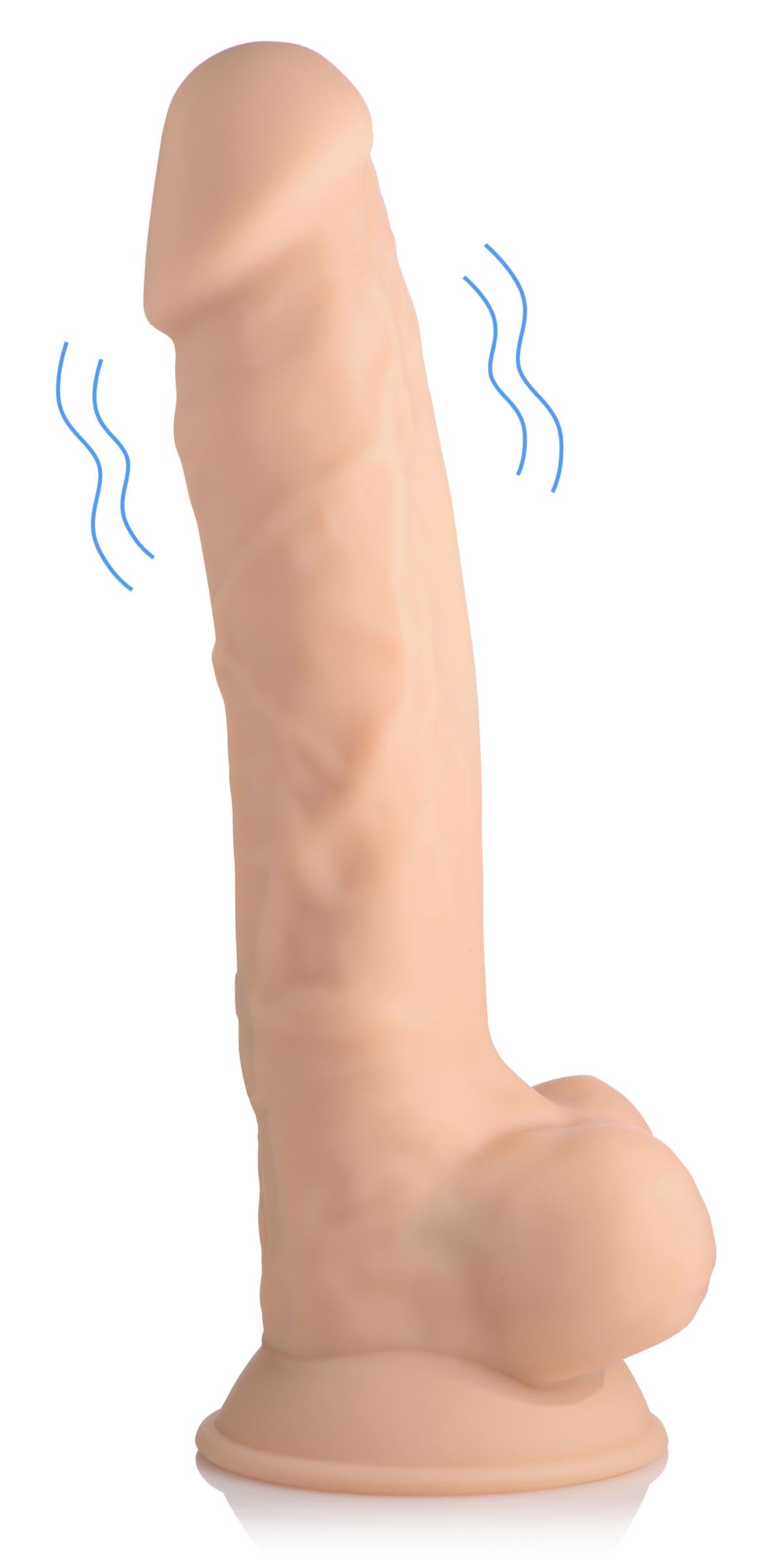 Fleshstixxx 8 Inch Silexpan Hypoallergenic Silicone Vibrating Dildo - Light Flesh