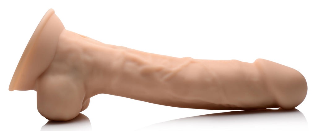 Fleshstixxx 8 Inch Silexpan Hypoallergenic Silicone Vibrating Dildo - Light Flesh