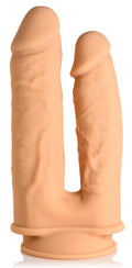 Fleshstixxx Silexpan Hypoallergenic Silicone Double Dildo Tan