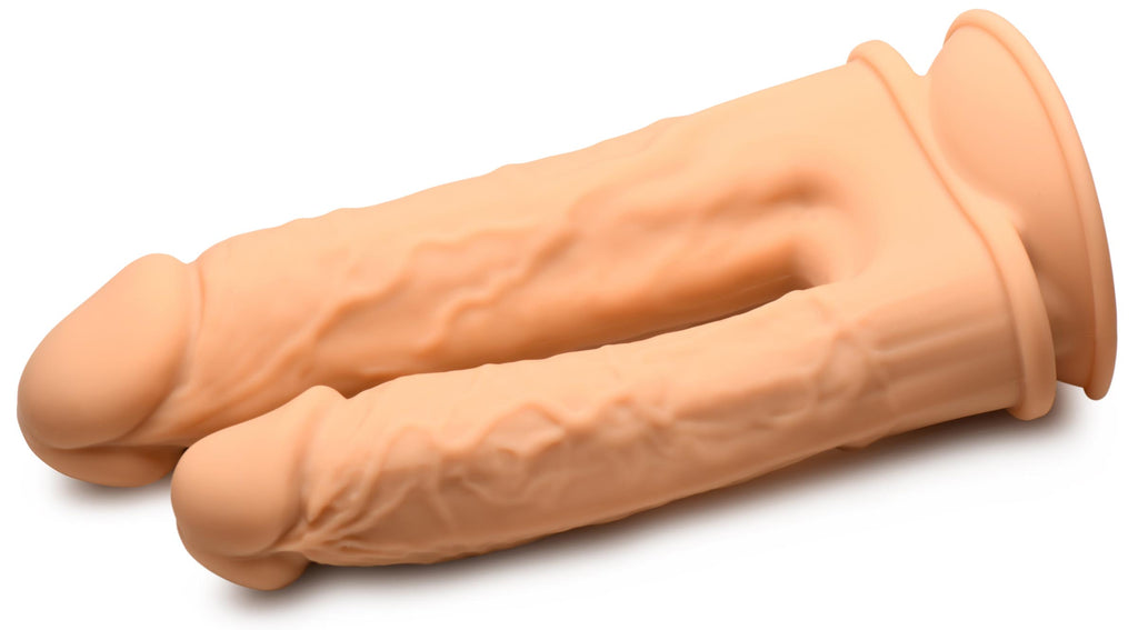 Fleshstixxx Silexpan Hypoallergenic Silicone Double Dildo Tan