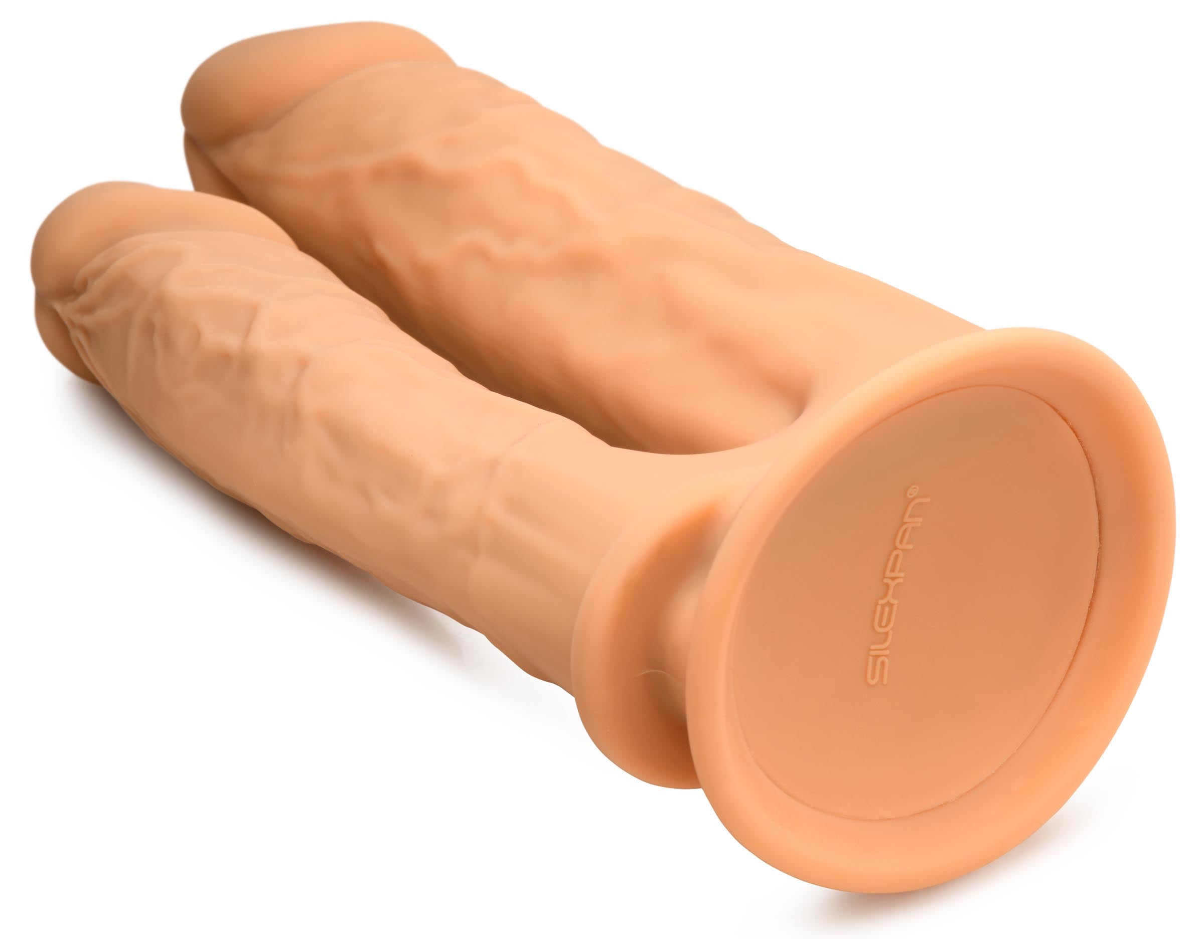 Fleshstixxx Silexpan Hypoallergenic Silicone Double Dildo Tan