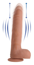 Big Shot Vibrating & Thrusting Remote Control Silicone Dildo - 9 Inch Flesh