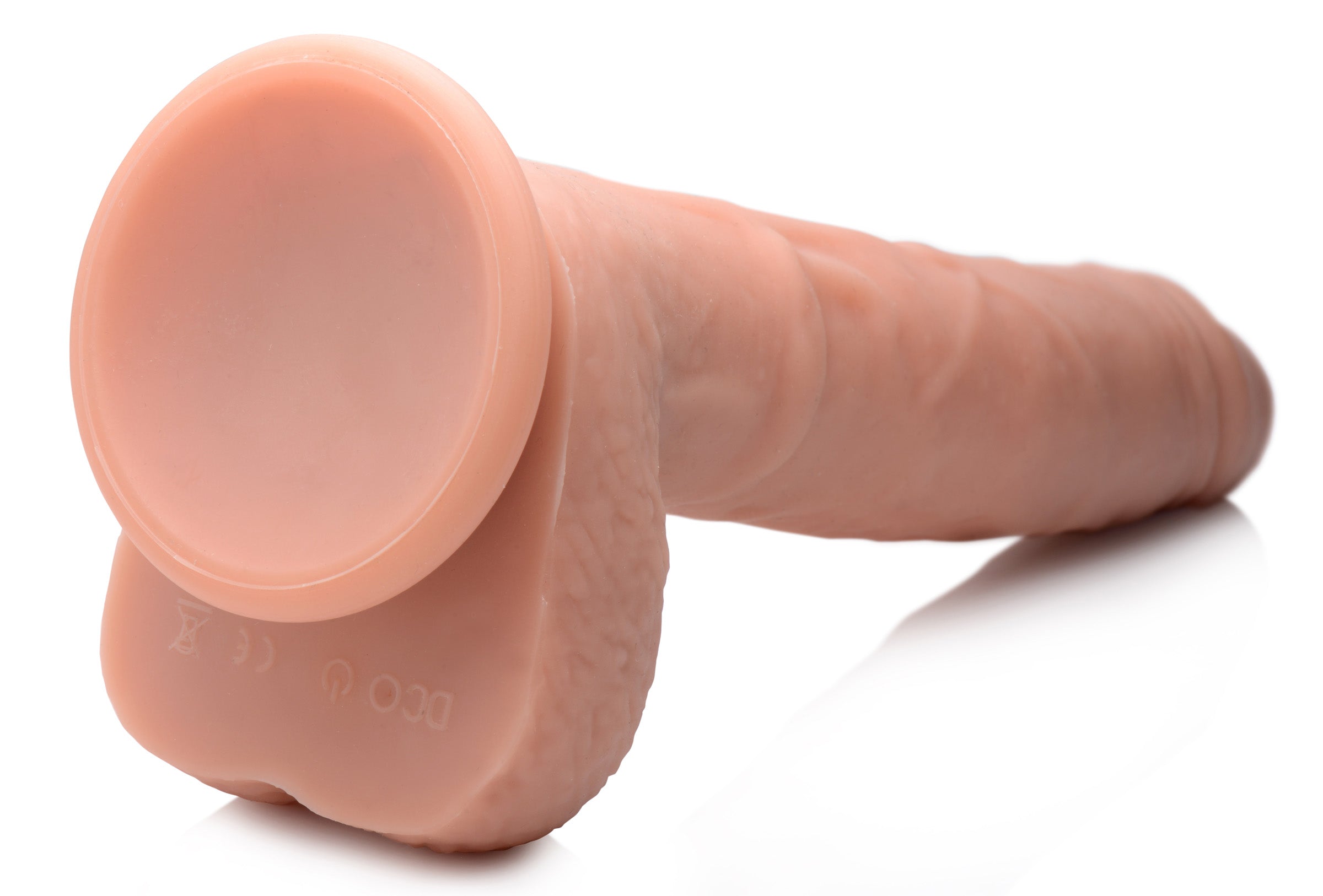 Big Shot Vibrating & Thrusting Remote Control Silicone Dildo - 9 Inch Flesh