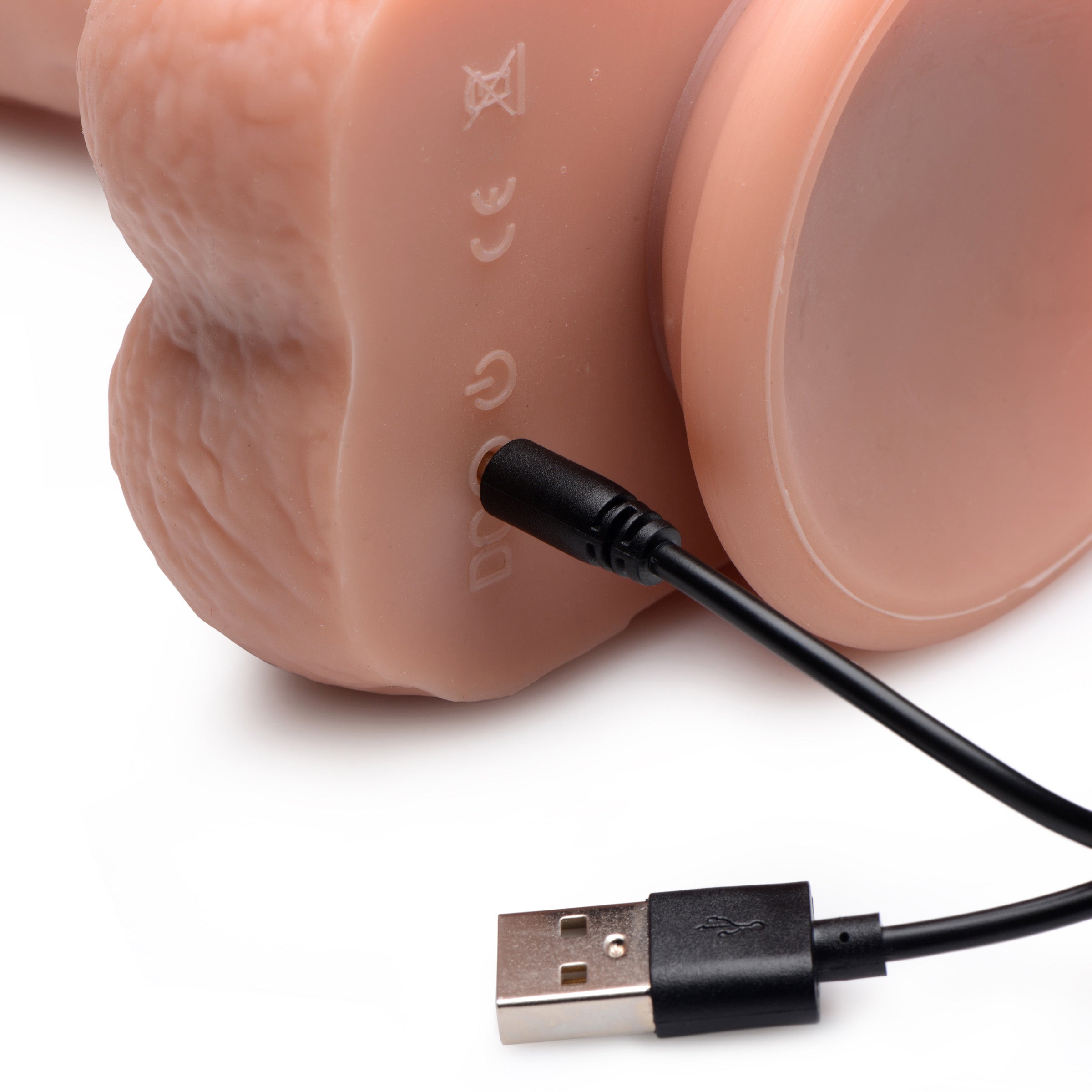 Big Shot Vibrating & Thrusting Remote Control Silicone Dildo - 9 Inch Flesh