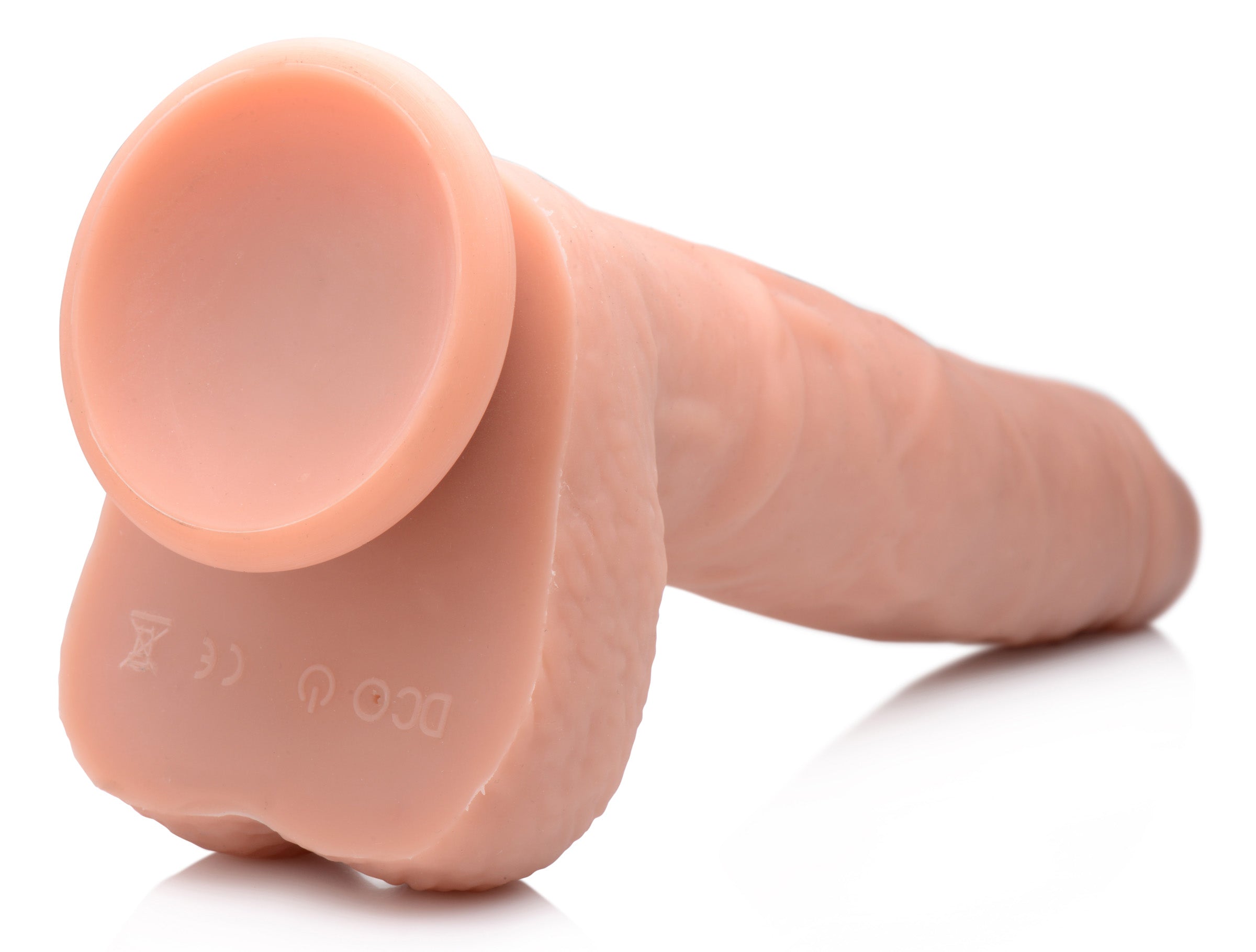 Big Shot Vibrating & Thrusting Remote Control Silicone Dildo - 10 Inch Flesh