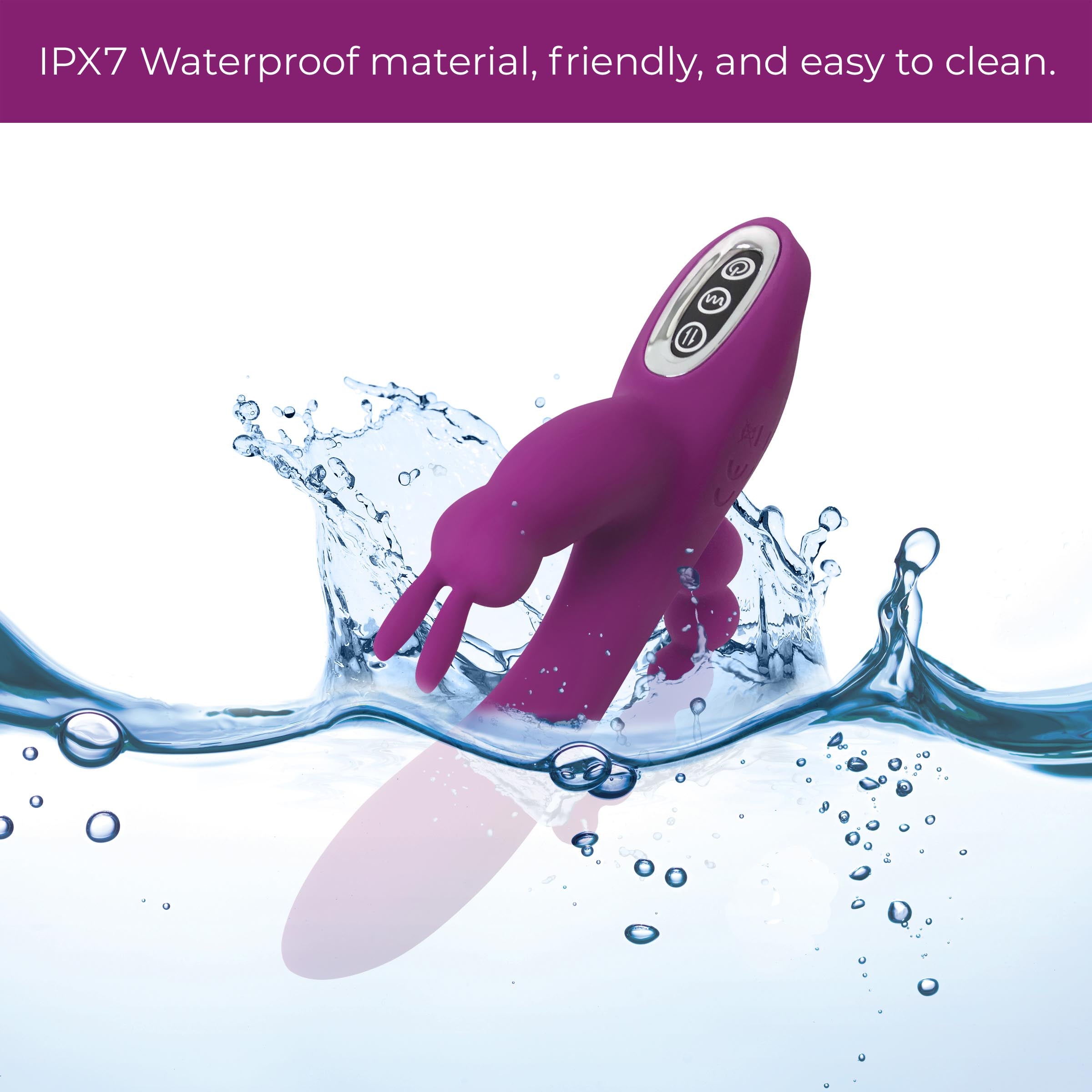 Gossip Quivers 10X Silicone G-spot Rabbit Vibrator Purple